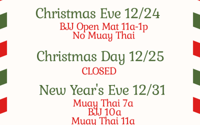 December Holiday Schedule