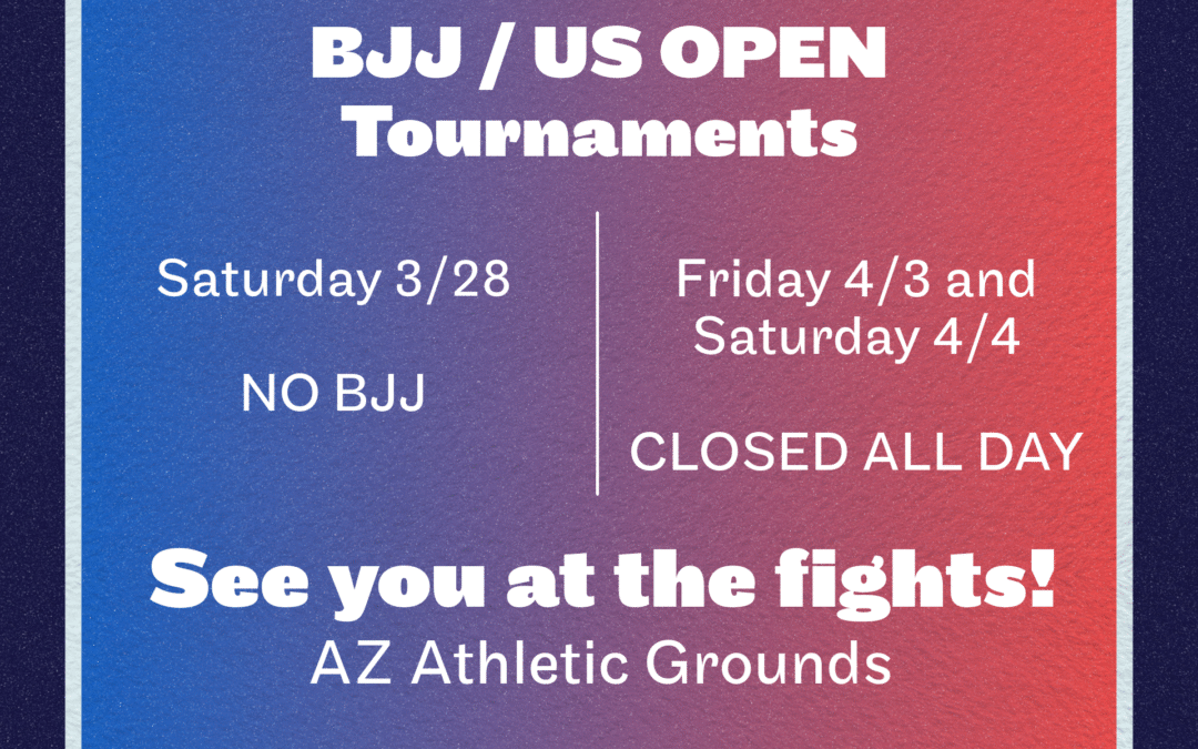 Upcoming Closures: Tournament Weekends